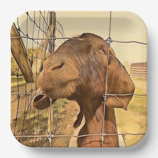 Adorable Goat - Paper Plate (Front)