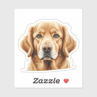 Adorable Golden Retriever Sticker – Cute Dog