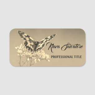 Adorable Gorgeous Amazing Flower Butterfly Name Tag