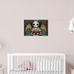 Adorable Gothic Valentine Doll Poster