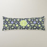 Adorable Green Aliens Space Ships UFO Kids
