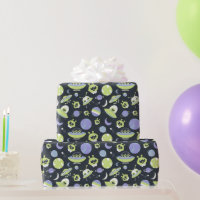 Adorable Green Aliens Space Ships UFO Kids