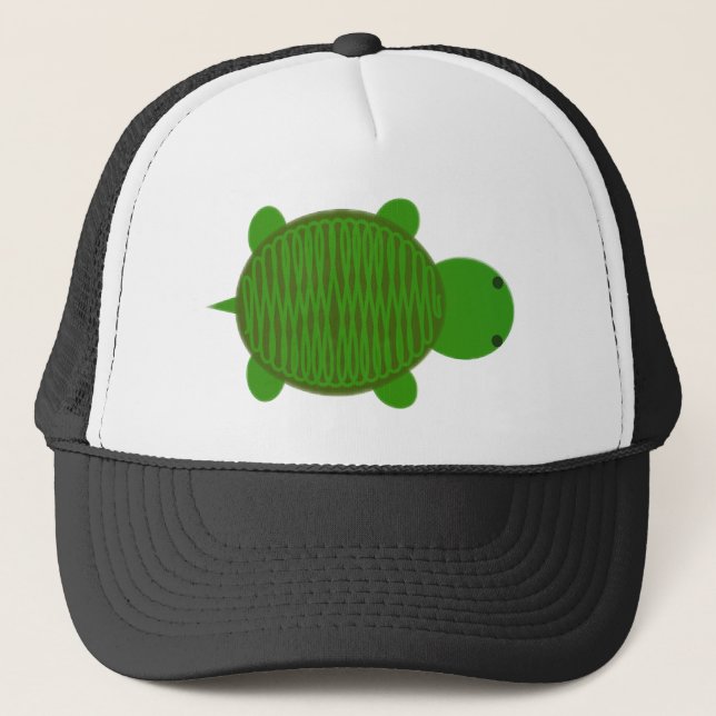 Adorable Green Turtle Trucker Hat (Front)