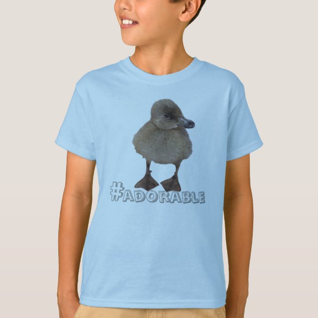 Adorable Grey Duckling Photograph Personalised T-Shirt (Front)
