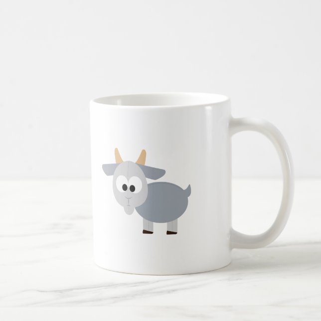 Adorable grey goat coffee mug (Right)