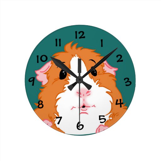 Image of Adorable Guinea Pig Clock