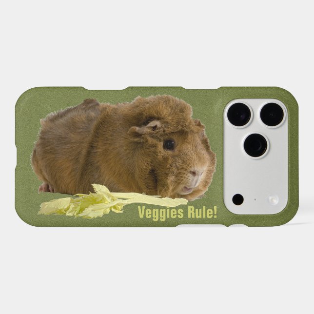 Adorable Guinea Pig Eating Celery Photography (Back (Horizontal))