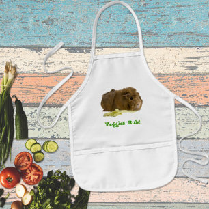 Adorable Guinea Pig Eating Celery Photography Kids Apron