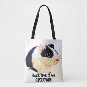 Adorable Guinea pig watercolor art Tote Bag