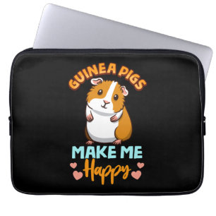 Adorable Guinea Pigs Make Me Happy Laptop Sleeve