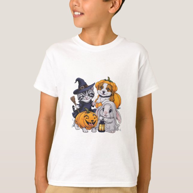 Adorable Halloween Critters: Spooky Fun for Kids T-Shirt (Front)