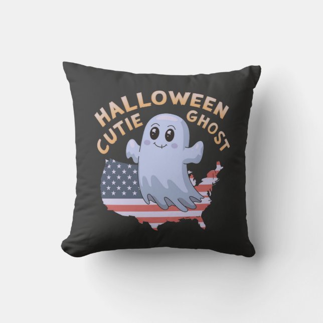 Adorable Halloween Cute Ghost Spooky, Funny Cushion (Front)
