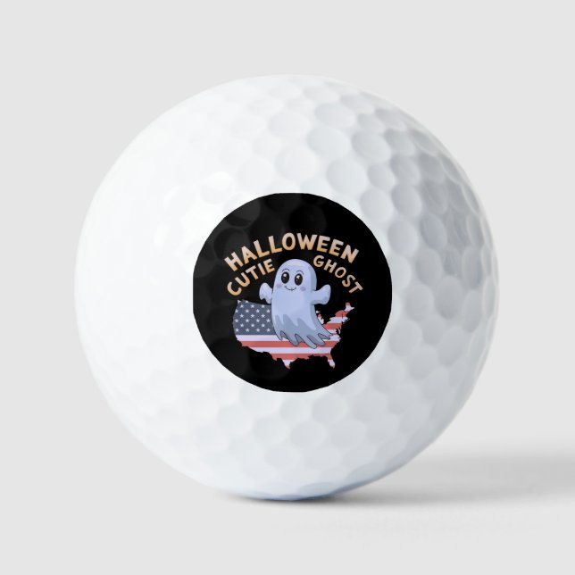 Adorable Halloween Cute Ghost Spooky, Funny Golf Balls (Front)