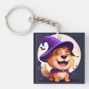🐶🎃 Adorable Halloween Dog Style 👻🍂 Key Ring