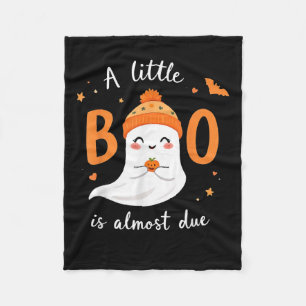 Adorable Halloween Ghost A Little Boo Is Almost Du Fleece Blanket