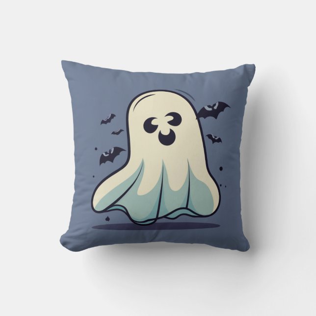 Adorable Halloween Ghost, Baby Halloween Ghost,    Cushion (Front)