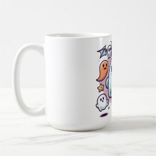 Adorable Halloween Ghost Squad & Spooky Friends Coffee Mug