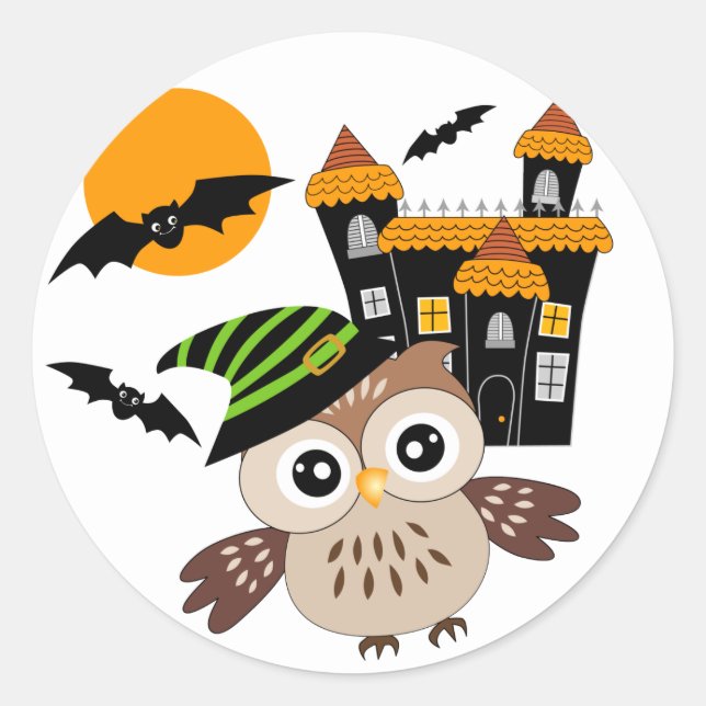 Adorable Halloween Owl Stickers (Front)