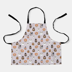 Adorable Halloween Owls Pattern Apron