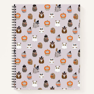 Adorable Halloween Owls Pattern Notebook
