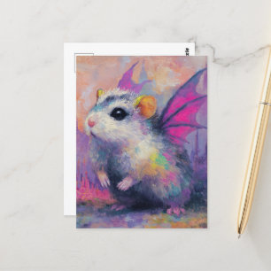 Adorable Hamster Dragon Postcard