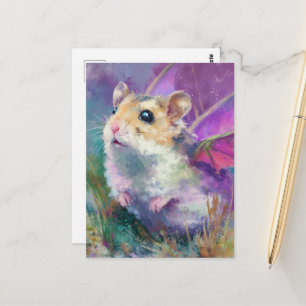 Adorable Hamster Dragon Postcard