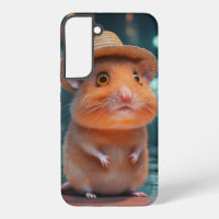 Adorable Hamster in Straw Hat - Cute Pet Design