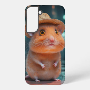 Adorable Hamster in Straw Hat - Cute Pet Design Samsung Galaxy Case