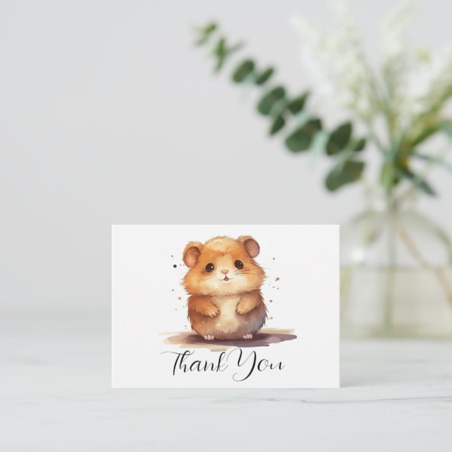 Adorable Hamster Thank You Cards (Standing Front)