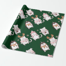 ADORABLE HAND DRAWN CHRISTMAS ANIMAL GIFT WRAPPING