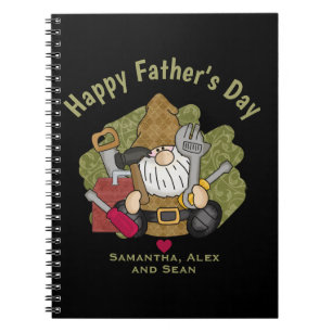 Adorable Handyman & Carpenter Garden Gnome Notebook