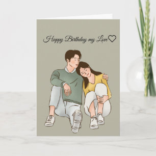 Adorable Happy Birthday Folded Greeting Card