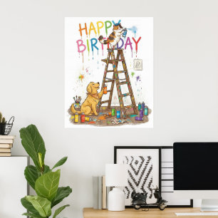 Adorable Happy Birthday Poster