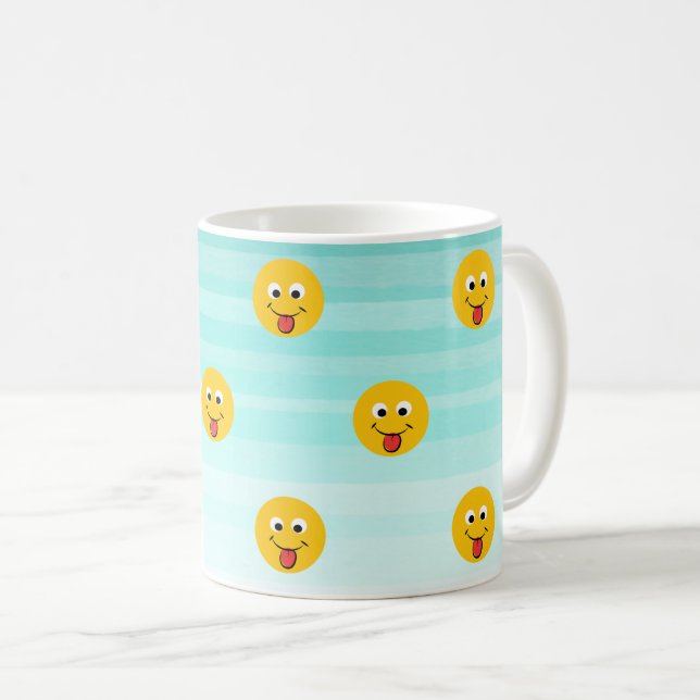 Adorable Happy  Emoji Face-Be happy always Coffee Mug (Front Right)