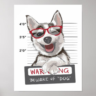 adorable Happy husky Poster