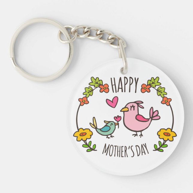Adorable Happy Mother's Day Keychain (Front)