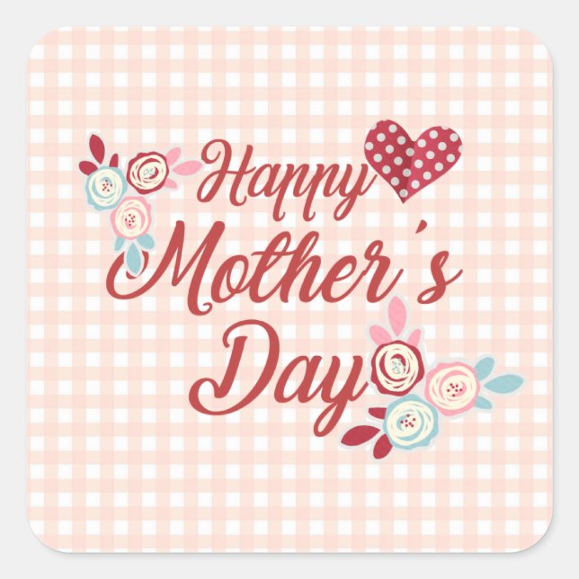 Adorable Happy Mother's Day | Sticker (Front)