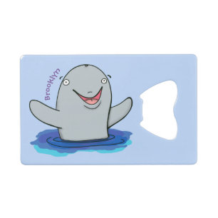 Adorable happy porpoise cartoon illustration