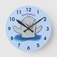 Adorable happy porpoise cartoon illustration