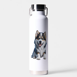 Adorable HD Alaskan Malamute Puppy Portrait - Embr Water Bottle