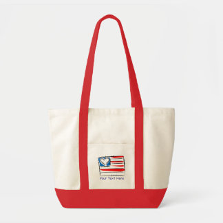 Adorable Heart Flag Totes - customisable