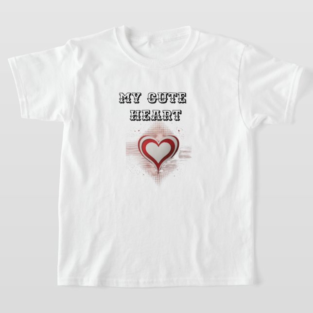 Adorable Heart Kids T-Shirt:Spread Love Everywhere T-Shirt (Laydown)