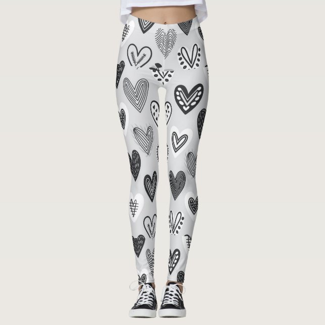  adorable hearts leggings (Front)
