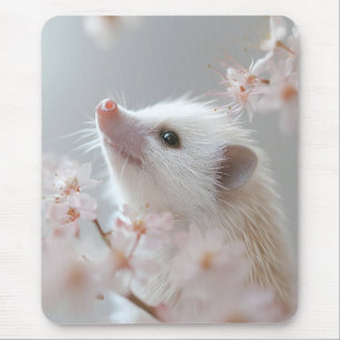 Adorable Hedgehog Among Spring Blossoms  Mouse Mat