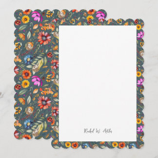 Adorable Hedgehog & Botanicals Custom Card
