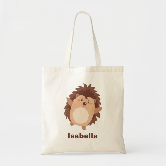 Adorable Hedgehog Customisable Market Bag (Front)