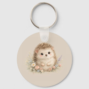 Adorable Hedgehog European Garden Key Ring