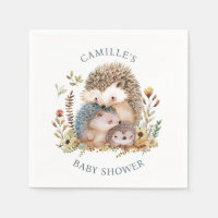 Adorable Hedgehog Family Baby Shower