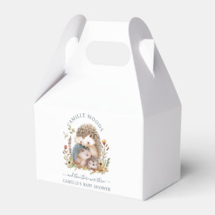 Adorable Hedgehog Family Baby Shower Welcome Favour Box