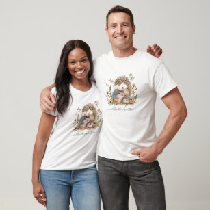 Adorable Hedgehog Family Expecting  T-Shirt